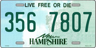 NH license plate 3567807