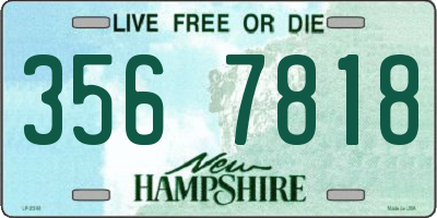 NH license plate 3567818