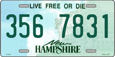 NH license plate 3567831