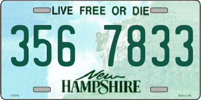 NH license plate 3567833