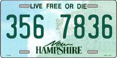 NH license plate 3567836