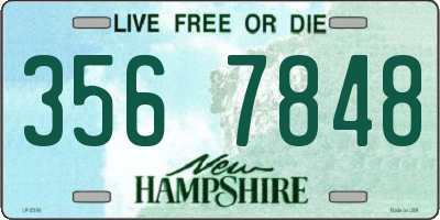 NH license plate 3567848