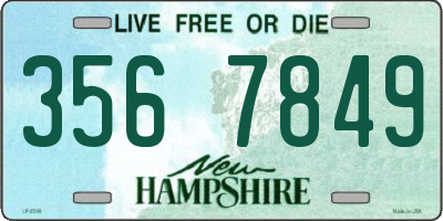 NH license plate 3567849