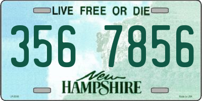 NH license plate 3567856