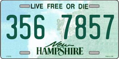 NH license plate 3567857