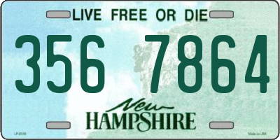 NH license plate 3567864
