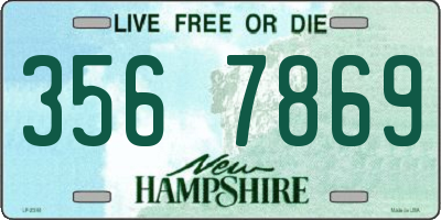 NH license plate 3567869