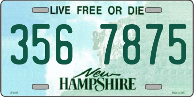NH license plate 3567875