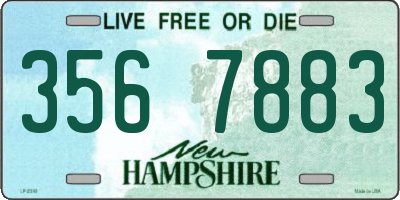 NH license plate 3567883