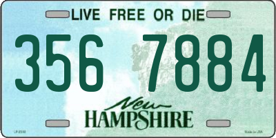 NH license plate 3567884