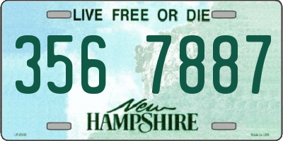 NH license plate 3567887