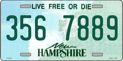 NH license plate 3567889