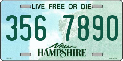 NH license plate 3567890