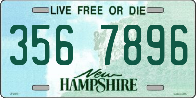 NH license plate 3567896