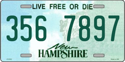 NH license plate 3567897