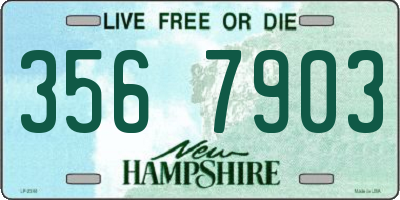NH license plate 3567903