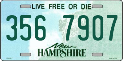 NH license plate 3567907
