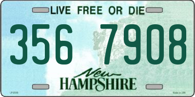 NH license plate 3567908
