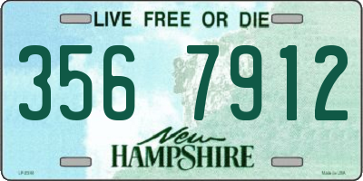NH license plate 3567912