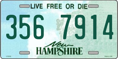 NH license plate 3567914