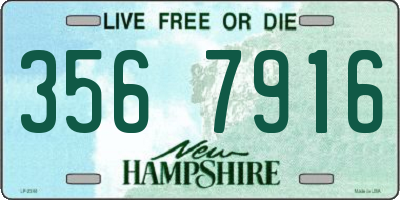 NH license plate 3567916
