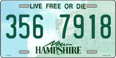 NH license plate 3567918