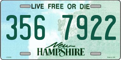 NH license plate 3567922