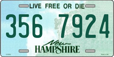 NH license plate 3567924