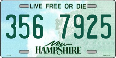 NH license plate 3567925