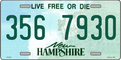 NH license plate 3567930