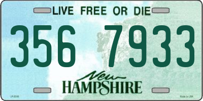 NH license plate 3567933