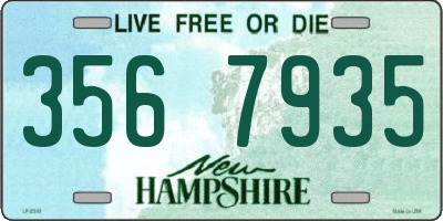 NH license plate 3567935