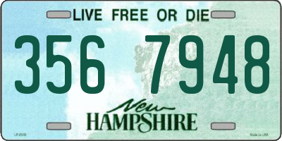NH license plate 3567948