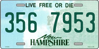 NH license plate 3567953