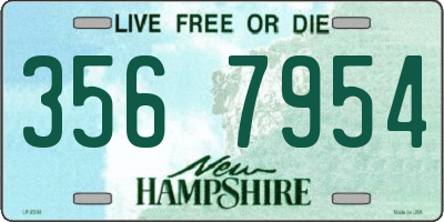 NH license plate 3567954