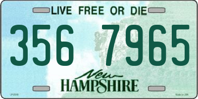 NH license plate 3567965