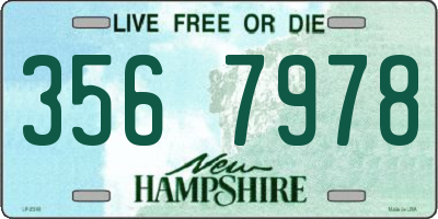 NH license plate 3567978