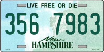 NH license plate 3567983