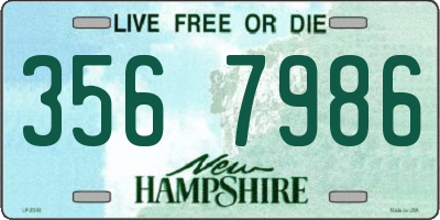 NH license plate 3567986