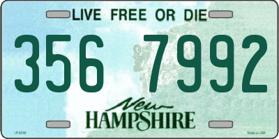 NH license plate 3567992