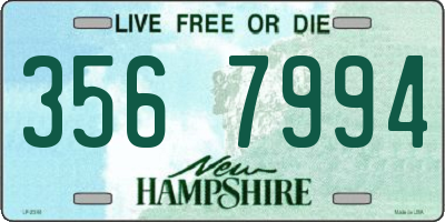 NH license plate 3567994