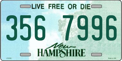 NH license plate 3567996