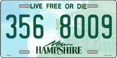 NH license plate 3568009