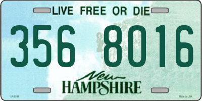 NH license plate 3568016