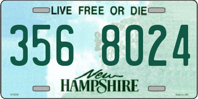 NH license plate 3568024