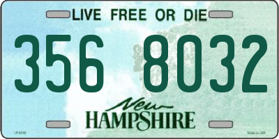 NH license plate 3568032