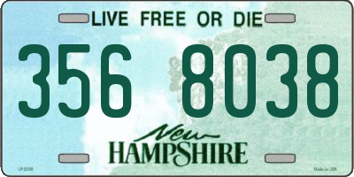 NH license plate 3568038
