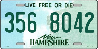 NH license plate 3568042