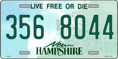 NH license plate 3568044