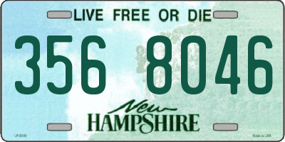 NH license plate 3568046